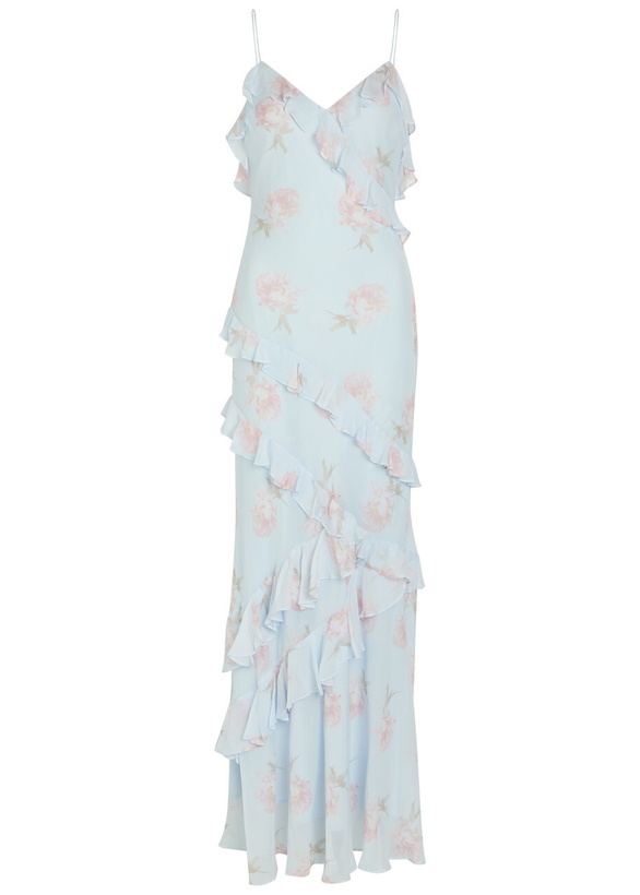 Loveshackfancy Rialto Ruffle-trimmed Lace Maxi Dress Rose LoveShackFancy