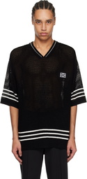 WOOYOUNGMI Black V-Neck T-shirt