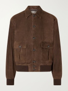 Valstar - Colin Suede Bomber Jacket - Brown