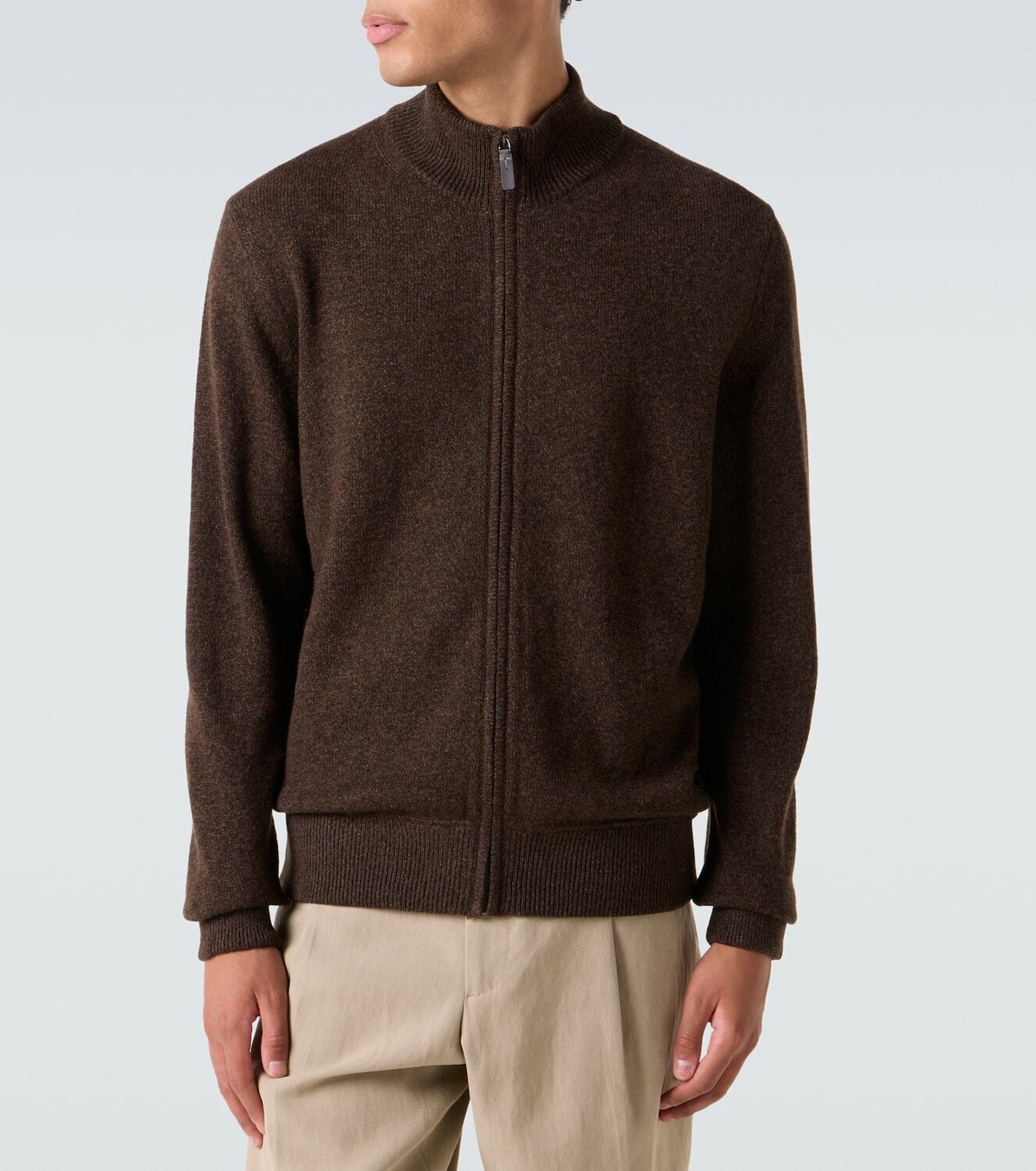 Tod's Wool and cashmere zip-up cardigan