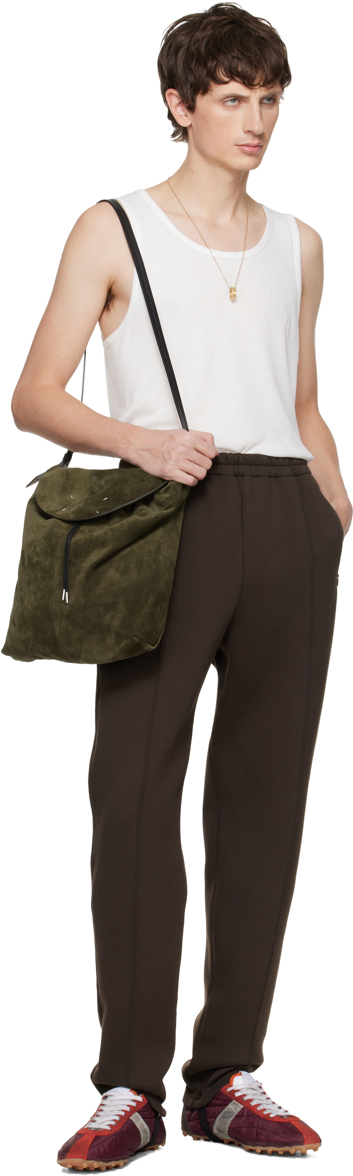 Maison Margiela Brown Pinched Seam Sweatpants