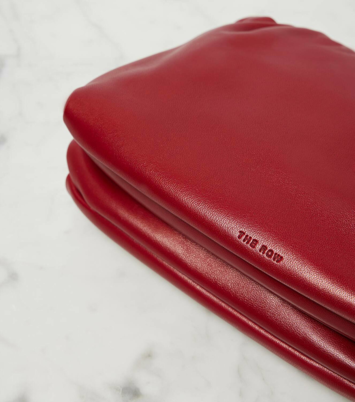 クラッチバッグ The Row Bourse Clutch In Grainy Leather Bourse Clutch Bag Black in Leather – The Row