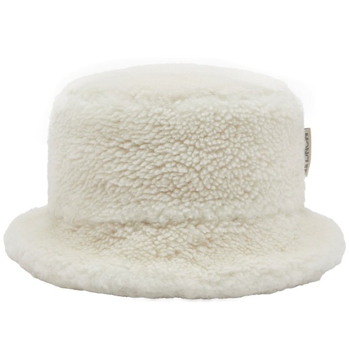 Photo: Moncler Men's Genius x Roc Nation Shearling Hat in Off White/Cream