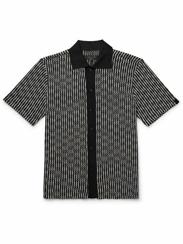 Photo: Rag & Bone - Payton Striped Cotton-Blend Shirt - Black