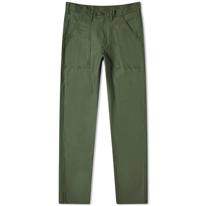 Photo: Stan Ray Men's Slim Fit 4 Pocket Fatigue Pant in Olive Sateen