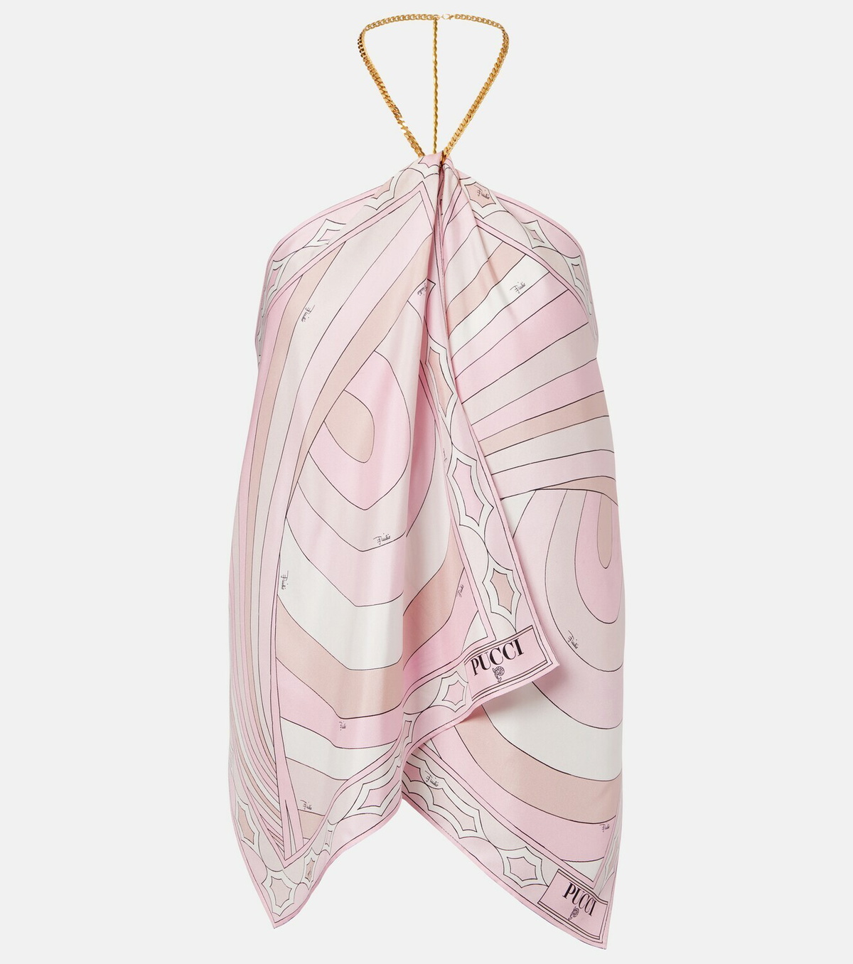 Pucci Iride halterneck silk twill top