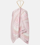 Pucci Iride halterneck silk twill top