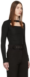 Victoria Beckham Black Cut Out Blouse