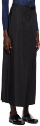 Our Legacy Black Bias Suiting Maxi Skirt
