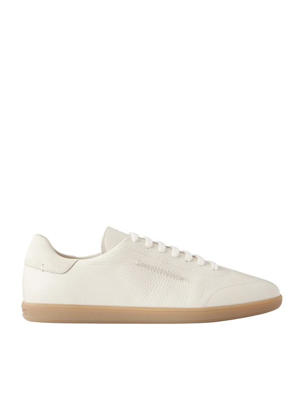 Photo: Zegna - 232 Full-Grain Leather Sneakers - White