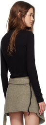 Ottolinger Black Double Closure Knit Cardigan