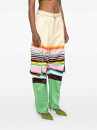 Christopher John Rogers White Colour-Block Tapered Trousers