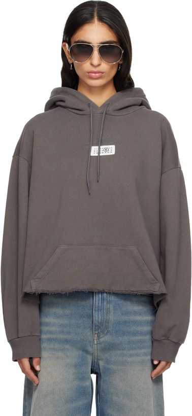 Photo: MM6 Maison Margiela Taupe Relaxed Hoodie