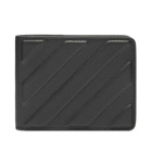 Off-White Men's Chevron Bifold Leather Wallet in Black 