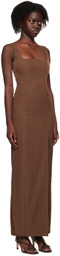 Staud Brown Portrait Maxi Dress