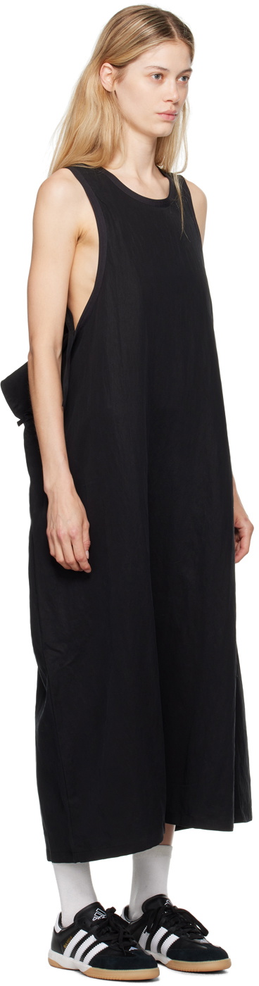 Y-3 Black Drawstring Midi Dress