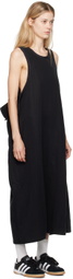Y-3 Black Drawstring Midi Dress