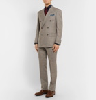 Kingsman - Brown Slim-Fit Prince of Wales Checked Wool Suit Trousers - Brown