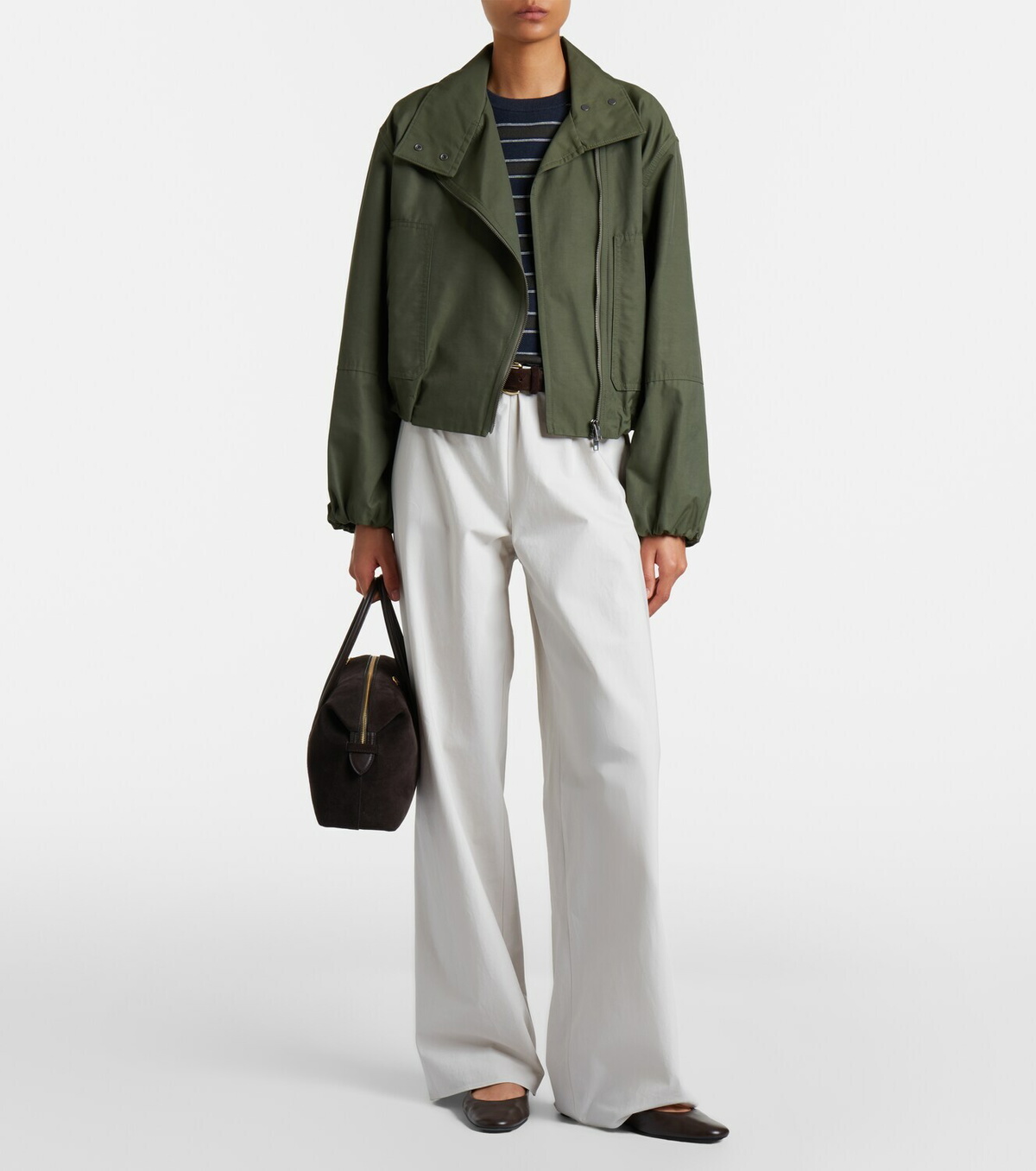 Vince Cotton-blend bomber jacket
