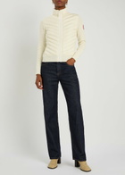 Canada Goose Hybridge Padded Shell and Wool-knit Jacket Cream