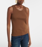 Saint Laurent Cassandre cotton jersey tank top
