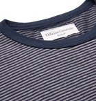 Officine Generale - Striped Cotton and Linen-Blend Jersey T-Shirt - Men - Lilac