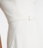 Safiyaa Luisa belted crêpe midi dress