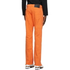 We11done Orange Embossed Semi-Boot Cut Trouser