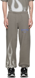 Heron Preston Gray 'Heron Law Flames' Lounge Pants