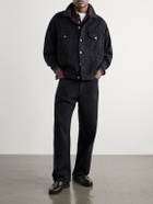 A.PRESSE - Cotton and Silk-Blend Piqué Jacket - Black