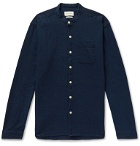 Oliver Spencer - Grandad-Collar Cotton Shirt - Blue