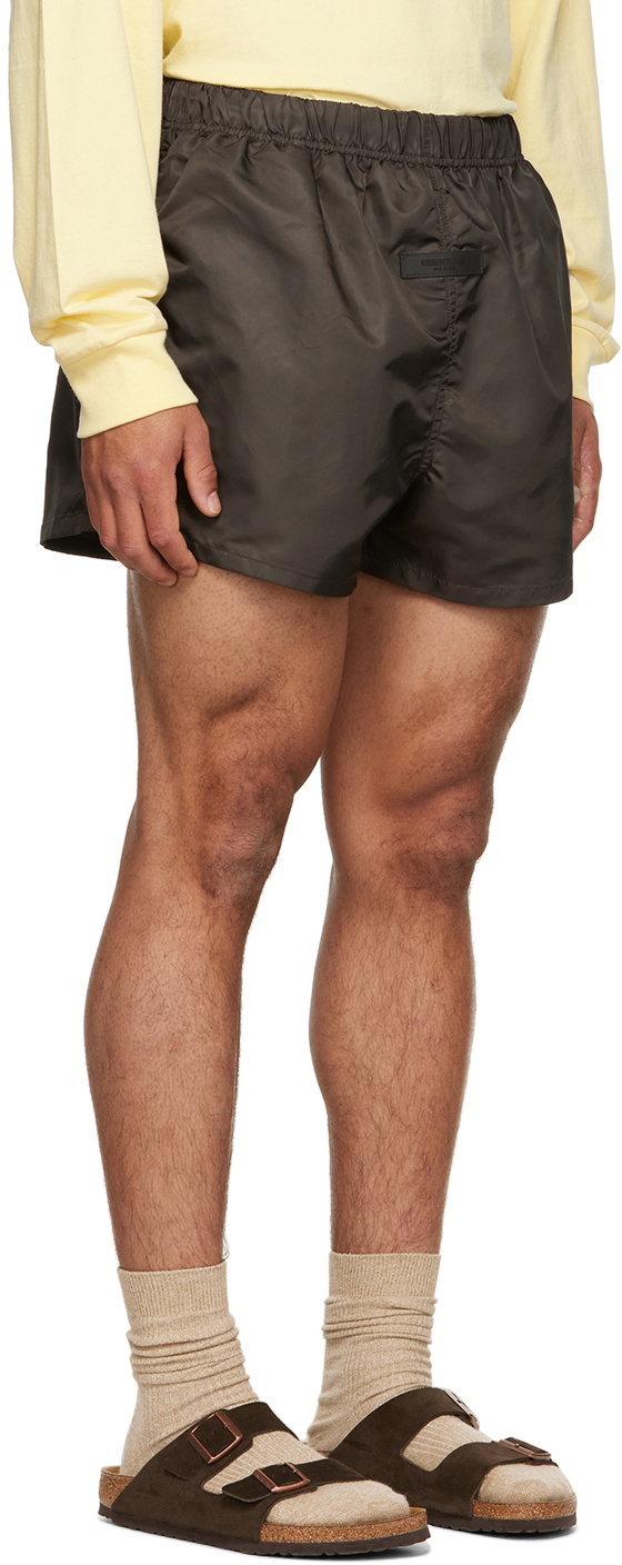 ★PISCESS★Solid Nylon Shorts★Brown★大人気★ Fear of God ESSENTIALS Gray Nylon Shorts Fear Of God Essentials