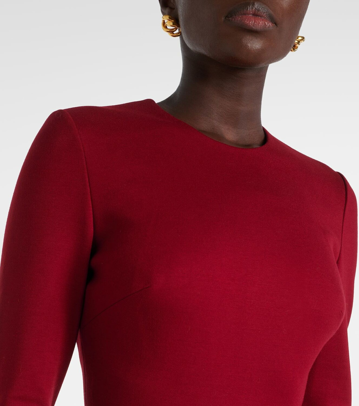 Elie Saab Belted tiered midi dress