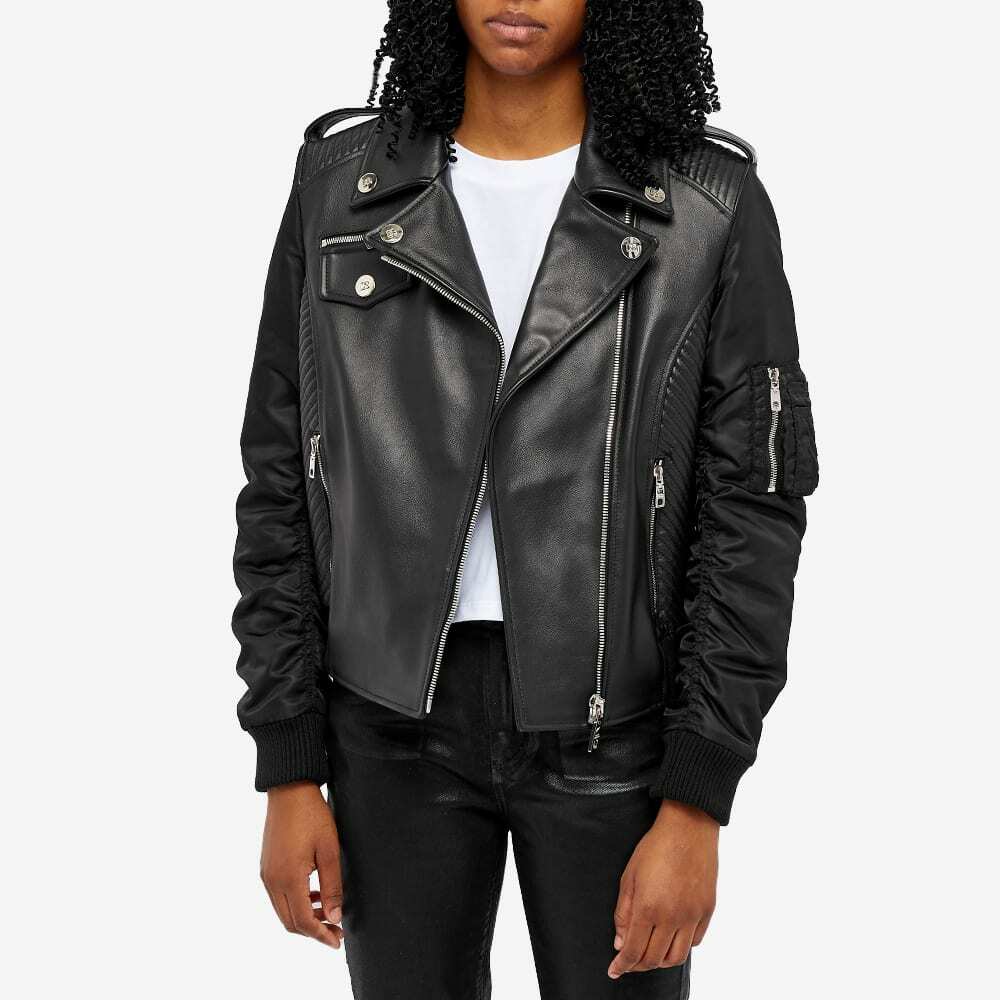 Dolce & Gabbana Women's Leather Biker Jacket in Black Dolce & Gabbana
