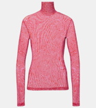 Dries Van Noten Mesh turtleneck top