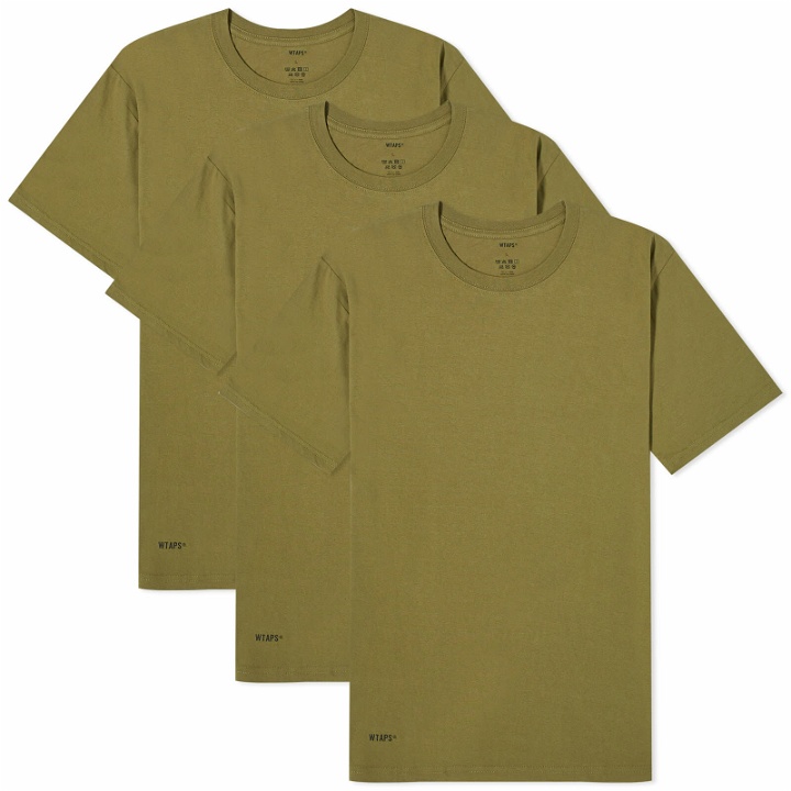 Photo: WTAPS Men's 01 Skivvies 3-Pack T-Shirt in Olive Drab