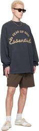 Fear of God ESSENTIALS Gray Training 90s Long Sleeve T-shirt