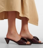Loewe Origami leather mules