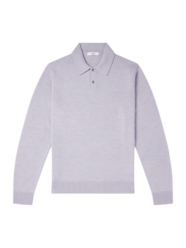 Photo: Mr P. - Merino Wool Polo Shirt - Gray