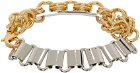 IN GOLD WE TRUST PARIS Silver & Gold Multi Chains Bracelet