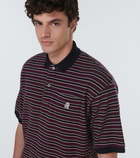 Undercover Striped cotton polo shirt