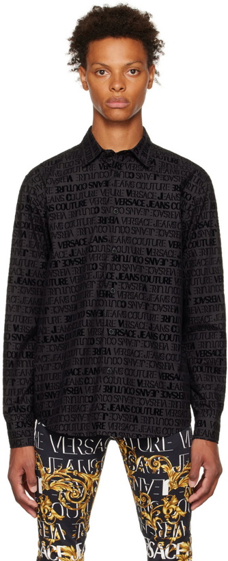 Photo: Versace Jeans Couture Black Flocked Shirt