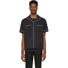 Saturdays NYC Black Solid Cameron Short Sleeve Shirt