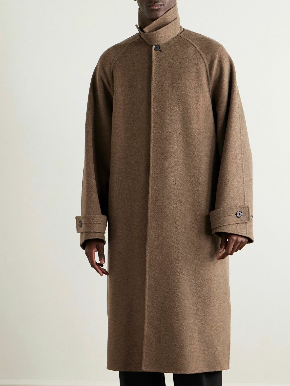 The Row - Kenet Oversized Cashmere and Virgin Wool-Blend Coat - Brown