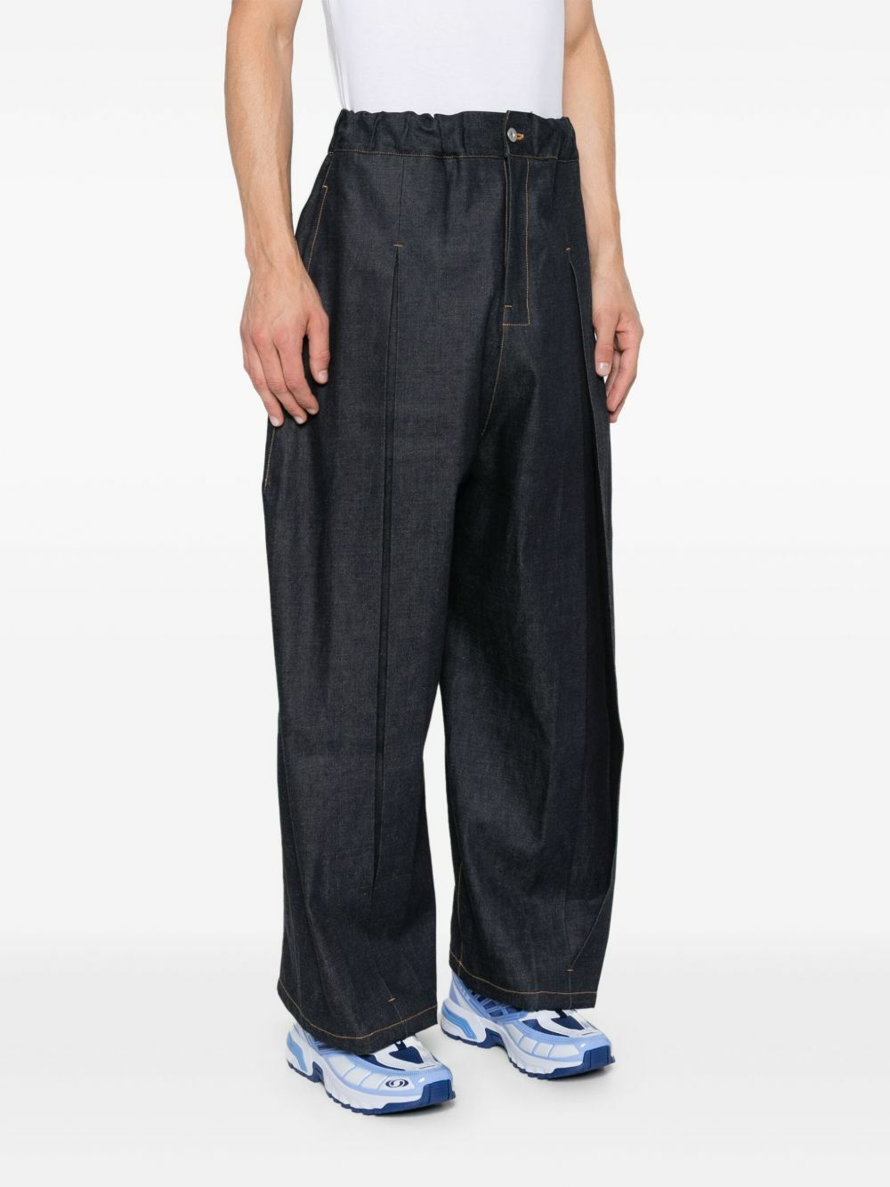 SAGE NATION Blue Box-Pleat Jeans SAGE NATION