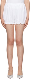 Shushu/Tong White Ruffle Shorts