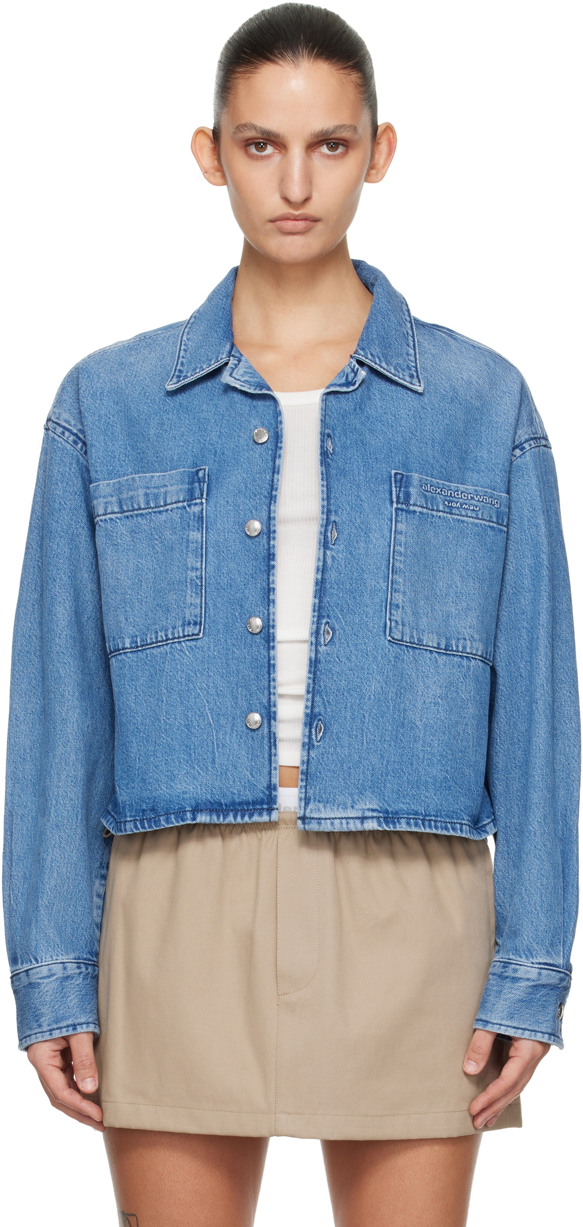 Alexander Wang White Asymmetrical Shirt Alexander Wang