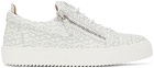 Giuseppe Zanotti Off-White & Grey May London Sneakers