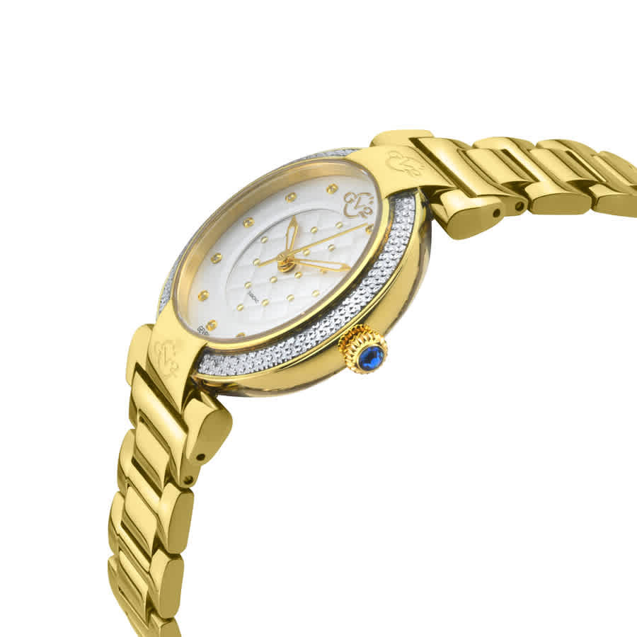GV2 by Gevril Berletta Quartz Diamond White Dial Ladies Watch 1541B