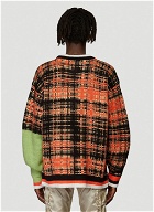 Intarsia-Knit Crewneck Sweater in Black